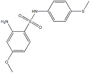 2-amino-4-methoxy-N-[4-(methylsulfanyl)phenyl]benzene-1-sulfonamide Struktur