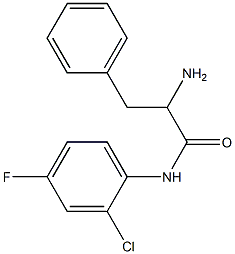 2-amino-N-(2-chloro-4-fluorophenyl)-3-phenylpropanamide Struktur