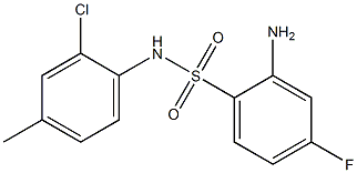 2-amino-N-(2-chloro-4-methylphenyl)-4-fluorobenzene-1-sulfonamide Struktur