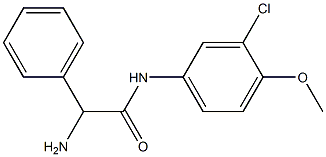 2-amino-N-(3-chloro-4-methoxyphenyl)-2-phenylacetamide Struktur