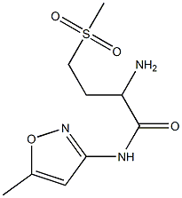 2-amino-N-(5-methylisoxazol-3-yl)-4-(methylsulfonyl)butanamide Struktur