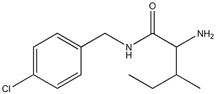 2-amino-N-[(4-chlorophenyl)methyl]-3-methylpentanamide Struktur