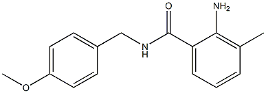 2-amino-N-[(4-methoxyphenyl)methyl]-3-methylbenzamide Struktur