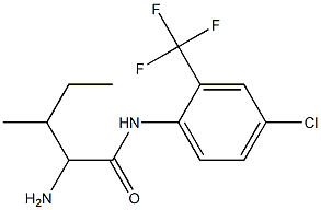 2-amino-N-[4-chloro-2-(trifluoromethyl)phenyl]-3-methylpentanamide Struktur