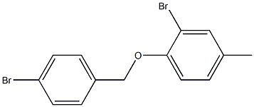 2-bromo-1-[(4-bromophenyl)methoxy]-4-methylbenzene Struktur