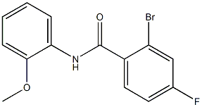 2-bromo-4-fluoro-N-(2-methoxyphenyl)benzamide Struktur