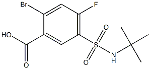 2-bromo-5-[(tert-butylamino)sulfonyl]-4-fluorobenzoic acid Struktur