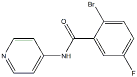 2-bromo-5-fluoro-N-pyridin-4-ylbenzamide Struktur