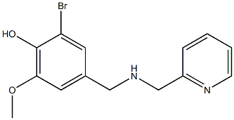 2-bromo-6-methoxy-4-{[(pyridin-2-ylmethyl)amino]methyl}phenol Struktur