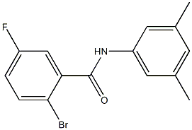 2-bromo-N-(3,5-dimethylphenyl)-5-fluorobenzamide Struktur