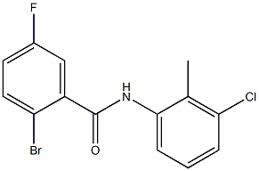 2-bromo-N-(3-chloro-2-methylphenyl)-5-fluorobenzamide Struktur