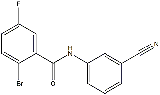 2-bromo-N-(3-cyanophenyl)-5-fluorobenzamide Struktur