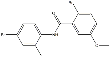 2-bromo-N-(4-bromo-2-methylphenyl)-5-methoxybenzamide Struktur