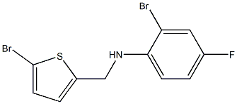 2-bromo-N-[(5-bromothiophen-2-yl)methyl]-4-fluoroaniline Struktur