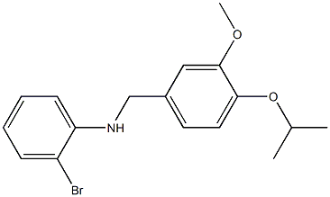 2-bromo-N-{[3-methoxy-4-(propan-2-yloxy)phenyl]methyl}aniline Struktur