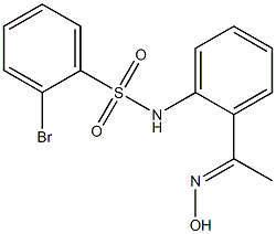 2-bromo-N-{2-[1-(hydroxyimino)ethyl]phenyl}benzene-1-sulfonamide Struktur