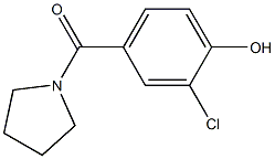 2-chloro-4-(pyrrolidin-1-ylcarbonyl)phenol Struktur