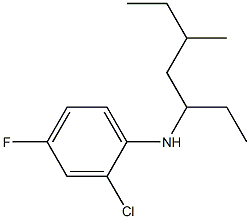 2-chloro-4-fluoro-N-(5-methylheptan-3-yl)aniline Struktur