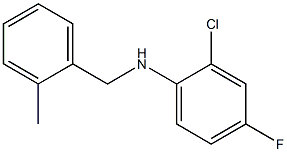 2-chloro-4-fluoro-N-[(2-methylphenyl)methyl]aniline Struktur