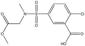 2-chloro-5-[(2-methoxy-2-oxoethyl)(methyl)sulfamoyl]benzoic acid Struktur