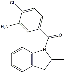 2-chloro-5-[(2-methyl-2,3-dihydro-1H-indol-1-yl)carbonyl]aniline Struktur