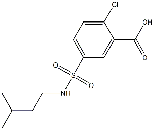 2-chloro-5-[(3-methylbutyl)sulfamoyl]benzoic acid Struktur