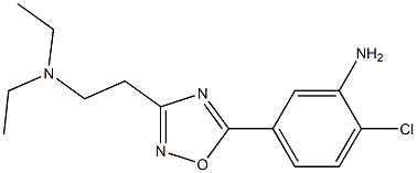 2-chloro-5-{3-[2-(diethylamino)ethyl]-1,2,4-oxadiazol-5-yl}aniline Struktur