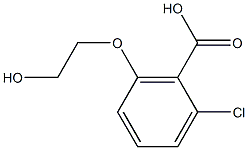 2-chloro-6-(2-hydroxyethoxy)benzoic acid Struktur