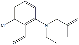 2-chloro-6-[ethyl(2-methylprop-2-en-1-yl)amino]benzaldehyde Struktur