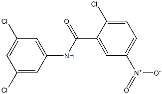 2-chloro-N-(3,5-dichlorophenyl)-5-nitrobenzamide Struktur