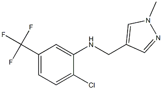 2-chloro-N-[(1-methyl-1H-pyrazol-4-yl)methyl]-5-(trifluoromethyl)aniline Struktur