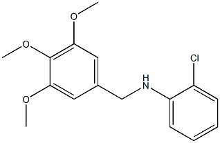 2-chloro-N-[(3,4,5-trimethoxyphenyl)methyl]aniline Struktur