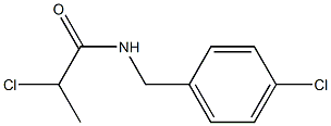 2-chloro-N-[(4-chlorophenyl)methyl]propanamide Struktur