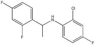 2-chloro-N-[1-(2,4-difluorophenyl)ethyl]-4-fluoroaniline Struktur