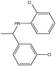 2-chloro-N-[1-(3-chlorophenyl)ethyl]aniline Struktur