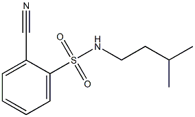 2-cyano-N-(3-methylbutyl)benzenesulfonamide Struktur