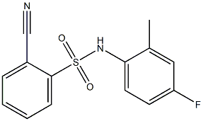 2-cyano-N-(4-fluoro-2-methylphenyl)benzenesulfonamide Struktur