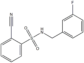 2-cyano-N-[(3-fluorophenyl)methyl]benzene-1-sulfonamide Struktur