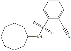 2-cyano-N-cyclooctylbenzene-1-sulfonamide Struktur