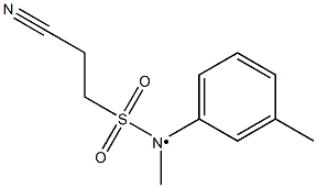 2-cyano-N-methyl-N-(3-methylphenyl)ethane-1-sulfonamido Struktur