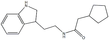 2-cyclopentyl-N-[2-(2,3-dihydro-1H-indol-3-yl)ethyl]acetamide Struktur