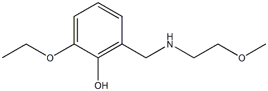 2-ethoxy-6-{[(2-methoxyethyl)amino]methyl}phenol Struktur