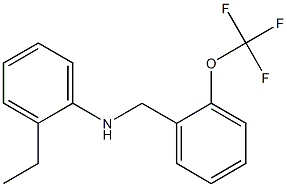 2-ethyl-N-{[2-(trifluoromethoxy)phenyl]methyl}aniline Structure