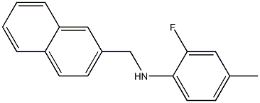 2-fluoro-4-methyl-N-(naphthalen-2-ylmethyl)aniline Struktur