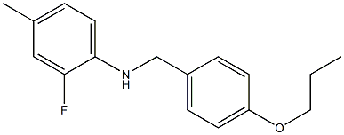 2-fluoro-4-methyl-N-[(4-propoxyphenyl)methyl]aniline Struktur