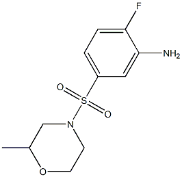 2-fluoro-5-[(2-methylmorpholine-4-)sulfonyl]aniline Struktur