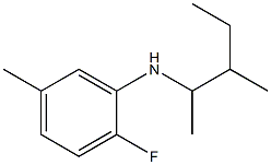 2-fluoro-5-methyl-N-(3-methylpentan-2-yl)aniline Struktur