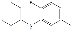 2-fluoro-5-methyl-N-(pentan-3-yl)aniline Struktur