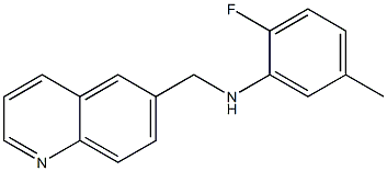 2-fluoro-5-methyl-N-(quinolin-6-ylmethyl)aniline Struktur