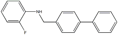 2-fluoro-N-[(4-phenylphenyl)methyl]aniline Struktur